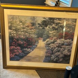 Beautiful large Framed Garden Pathway Art